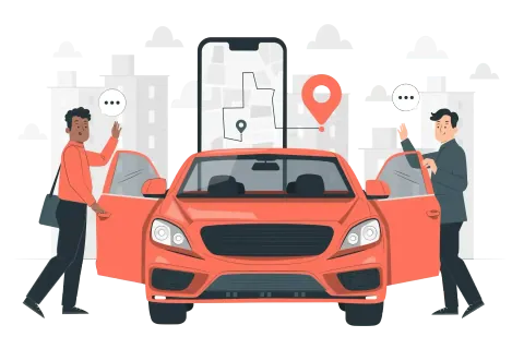 Taxi services illustration